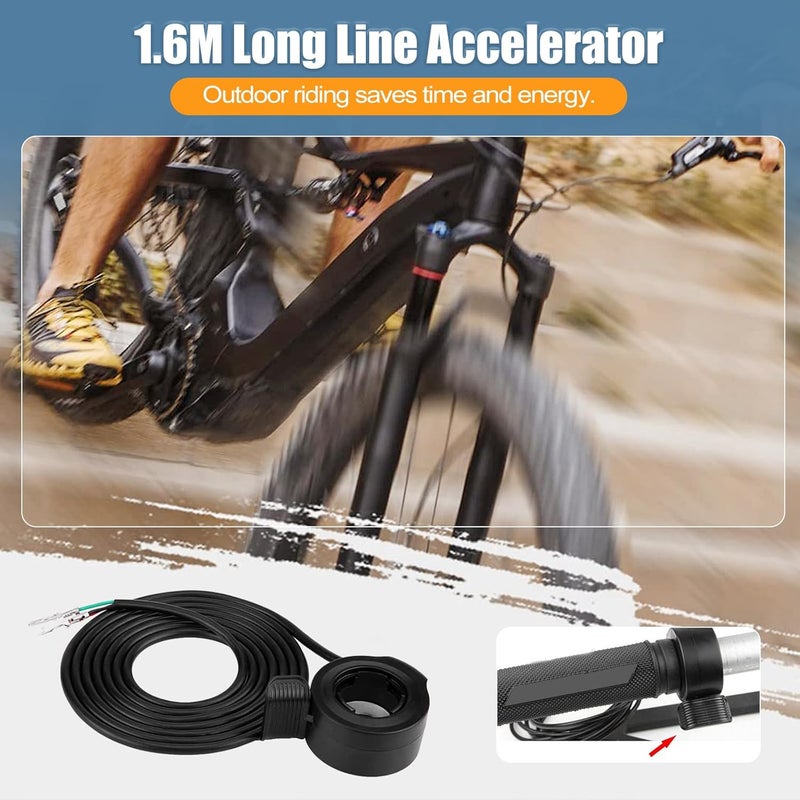 Honsen Thumb Throttle Ebike: Electric Scooter Throttle, Ebike Throttle, 7/8inch (22mm) Thumb Throttle Speed Control, 12V-72V Universal Controller for E-Bike Electric Scooters - Image 3